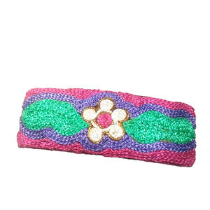 Art Hair Barrette Pink Green Blue Tension Clip County Fair Party